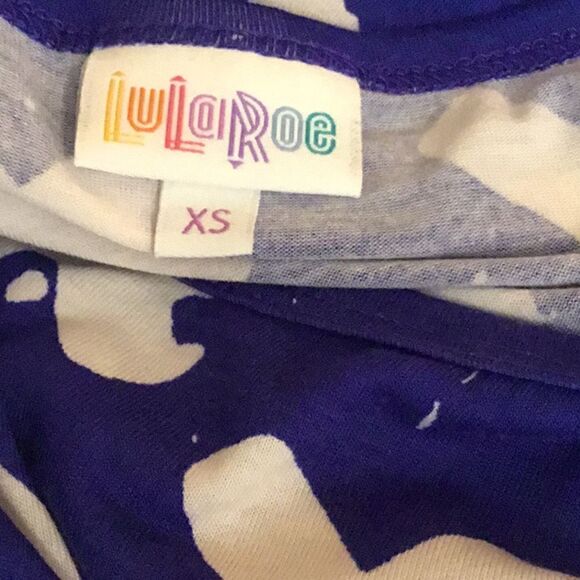 NWT LULAROE Julia dress in XS in royal blue & white - Picture 11 of 13